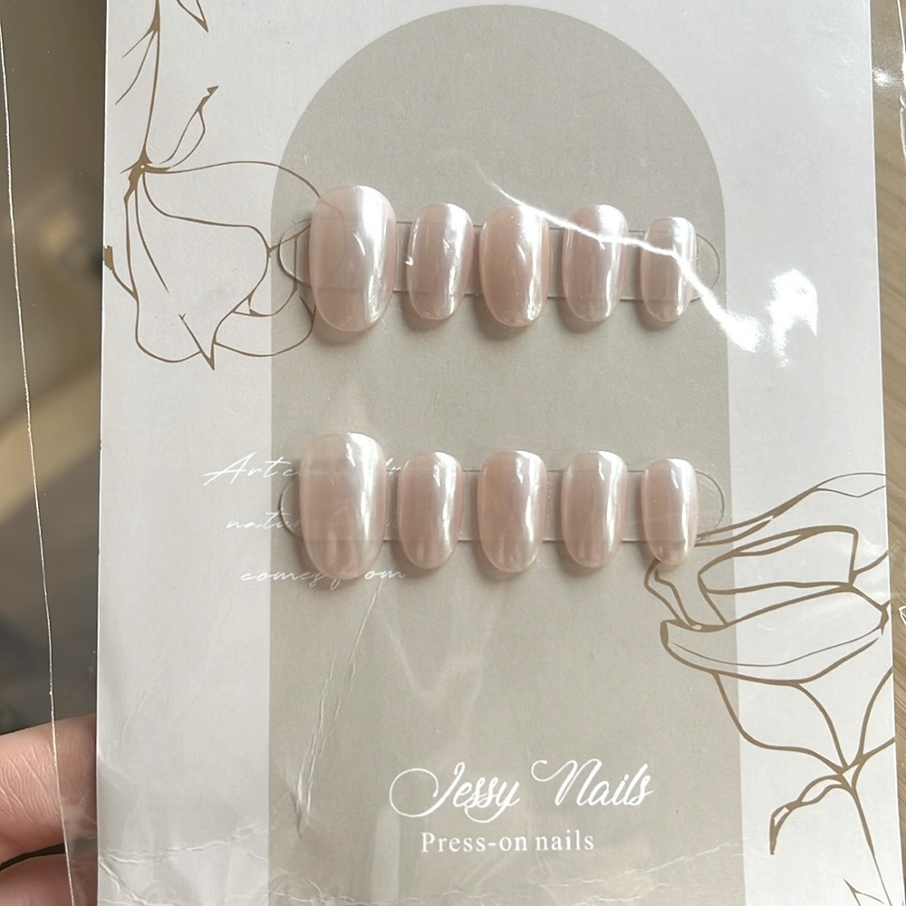 Brand new press on nails in Glazed donut